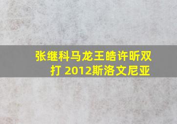 张继科马龙王皓许昕双打 2012斯洛文尼亚